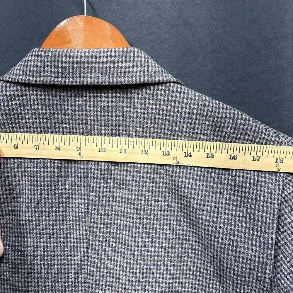 Vintage Pendleton Tweed Virgin‎ Wool Blazer Jacket Men's Size 42 Gray 2 Button - Picture 9 of 15